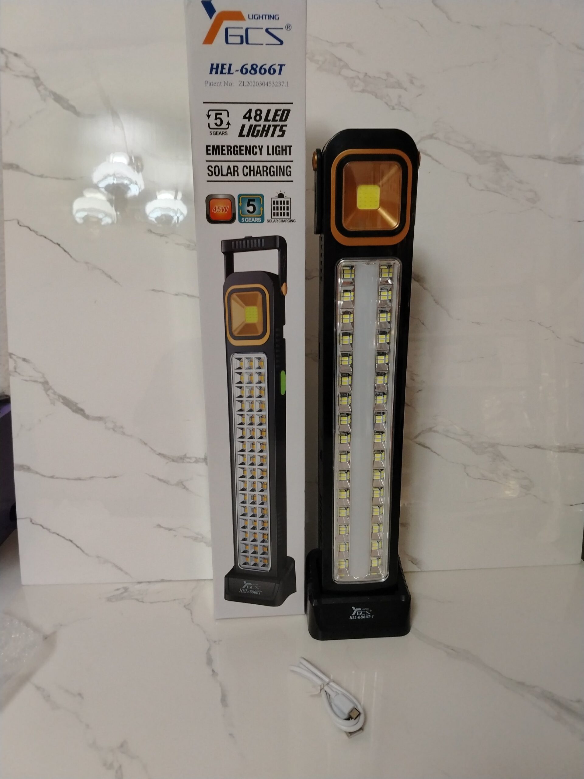 LAMPARA DE EMERGENCIA 48LED SOLAR/ USB - Image 2