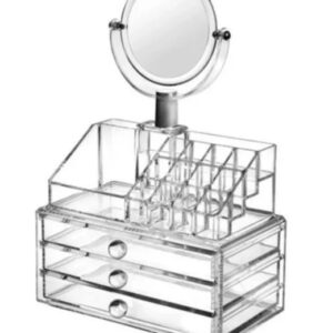 ORGANIZADOR DE MAQUILLAJE ACRILICO CON ESPEJO