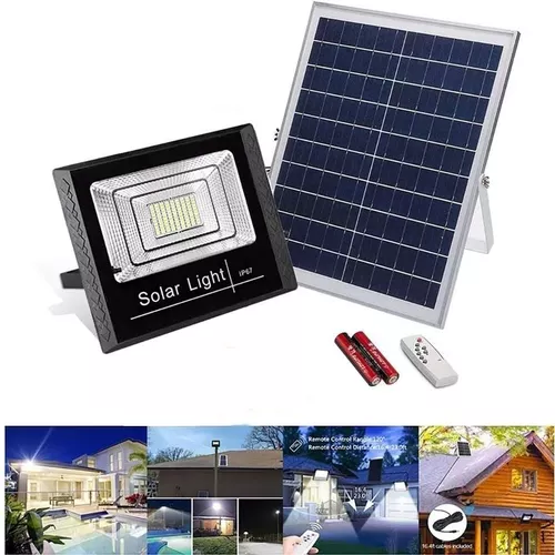 LAMPARA SOLAR CON PANEL DE 50W