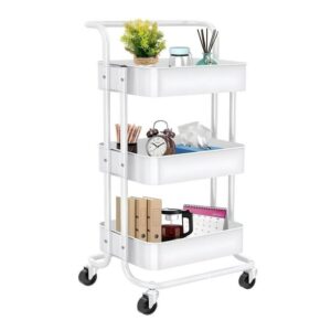 CARRITO ORGANIZADOR DE METAL 3 NIVELES BLANCO