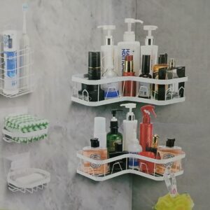 ORGANIZADOR DE BAÑO 5 PIEZAS BLANCO